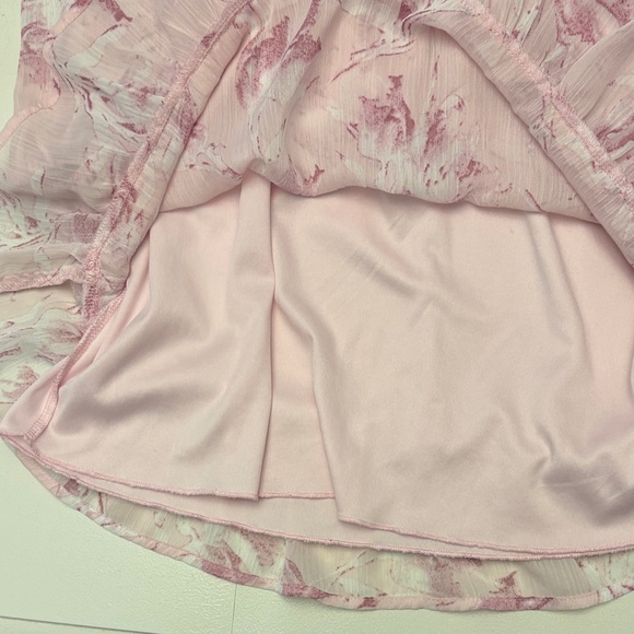 GB girls Pink Floral Ruffle-Hem Long Sleeve Dress - Picture 5 of 5